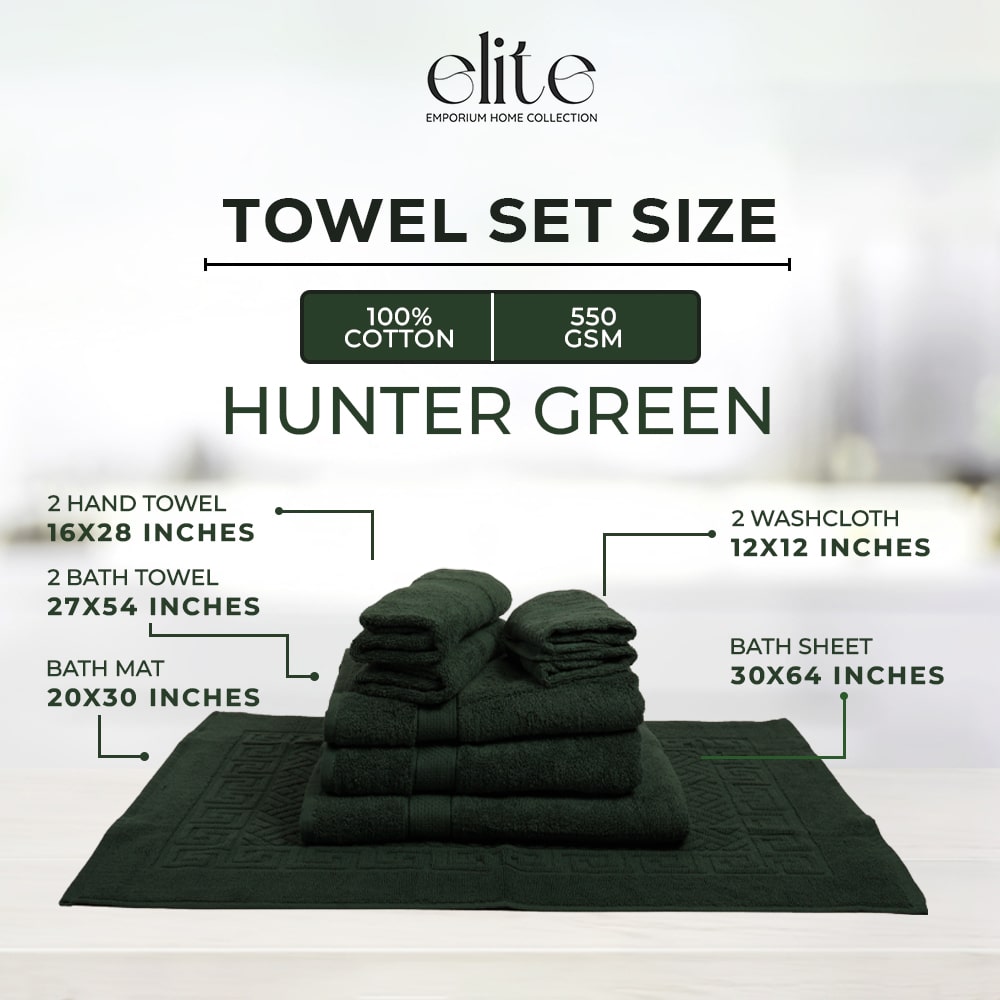 8 Pieces Bath Towels Set