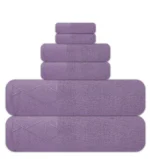 6-Piece Jacquard Bath Towel Set – 100% Cotton 600 GSM – Ultra Soft & Absorbent - Image 4