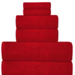 6-Piece Christmas Towel Set – 100% Cotton 600 GSM – Soft & Quick Dry