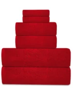 6-Piece Christmas Towel Set – 100% Cotton 600 GSM – Soft & Quick Dry