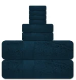 8-Piece Zero Twist Cotton Bath Towel Set – 100% Cotton Luxury Towels – Ultra Soft & Absorbent - Image 4