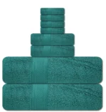 8-Piece Zero Twist Cotton Bath Towel Set – 100% Cotton Luxury Towels – Ultra Soft & Absorbent - Image 7