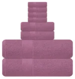 8-Piece Zero Twist Cotton Bath Towel Set – 100% Cotton Luxury Towels – Ultra Soft & Absorbent - Image 9