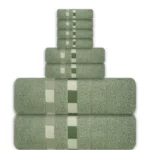 8-Piece Luxury Bath Towel Set – 100% Cotton 600 GSM Towels – Ultra Soft & Quick Dry