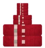 8-Piece Luxury Bath Towel Set – 100% Cotton 600 GSM Towels – Ultra Soft & Quick Dry - Image 4