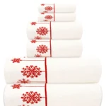6-Piece Valentine’s Day Red Towel Set – 100% Cotton 600 GSM – Ultra Soft & Plush