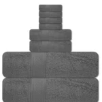 8-Piece Zero Twist Cotton Bath Towel Set – 100% Cotton Luxury Towels – Ultra Soft & Absorbent