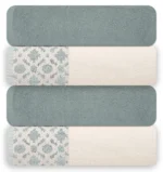 4-Piece Jacquard Bath Towel Set – 100% Cotton 600 GSM – Ultra Soft & Absorbent - Image 2