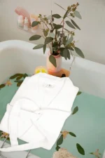 100% Cotton Unisex Bathrobe – Terry Cloth with Belt & Pockets – Soft & Absorbent - Image 4