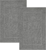 2-Piece Cotton Bath Mat Set – 100% Cotton 21×34 Inch Mats – Absorbent & Quick Dry - Image 3